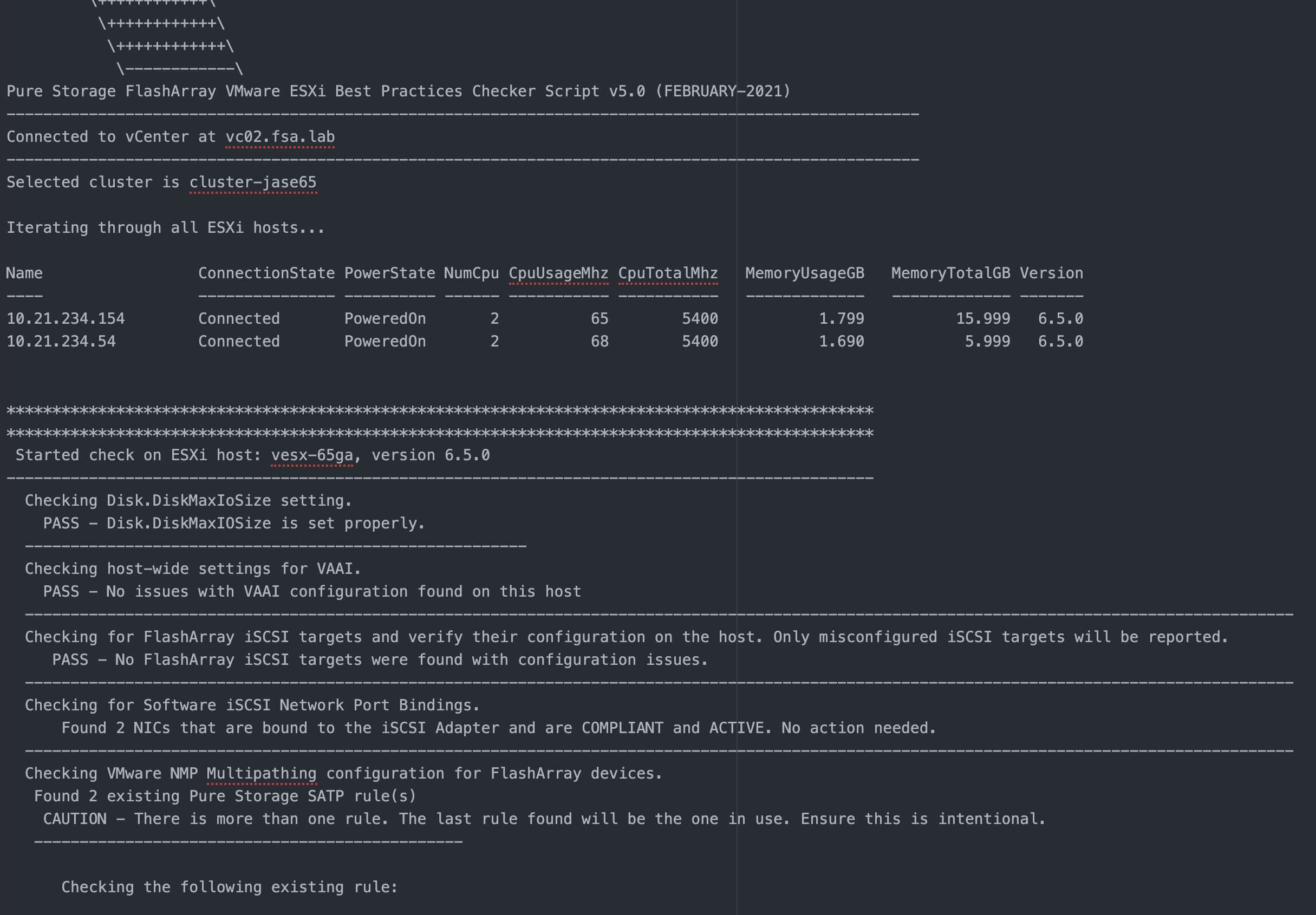 Updated Pure Storage FlashArray Best Practices Checker for vSphere (v5)